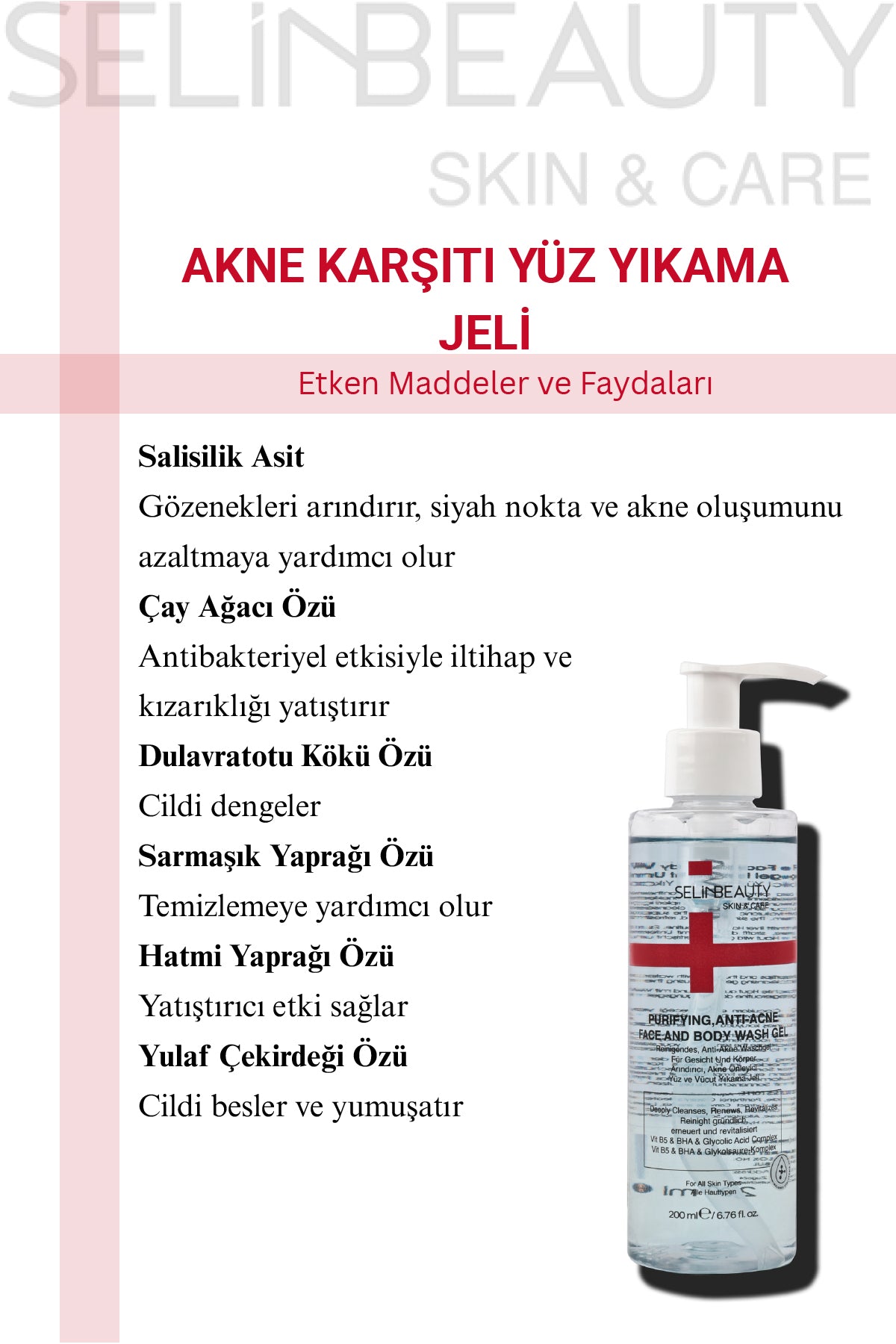 Skin&Care Akne Önleyici Yüz Ve Vücut Yıkama Jeli