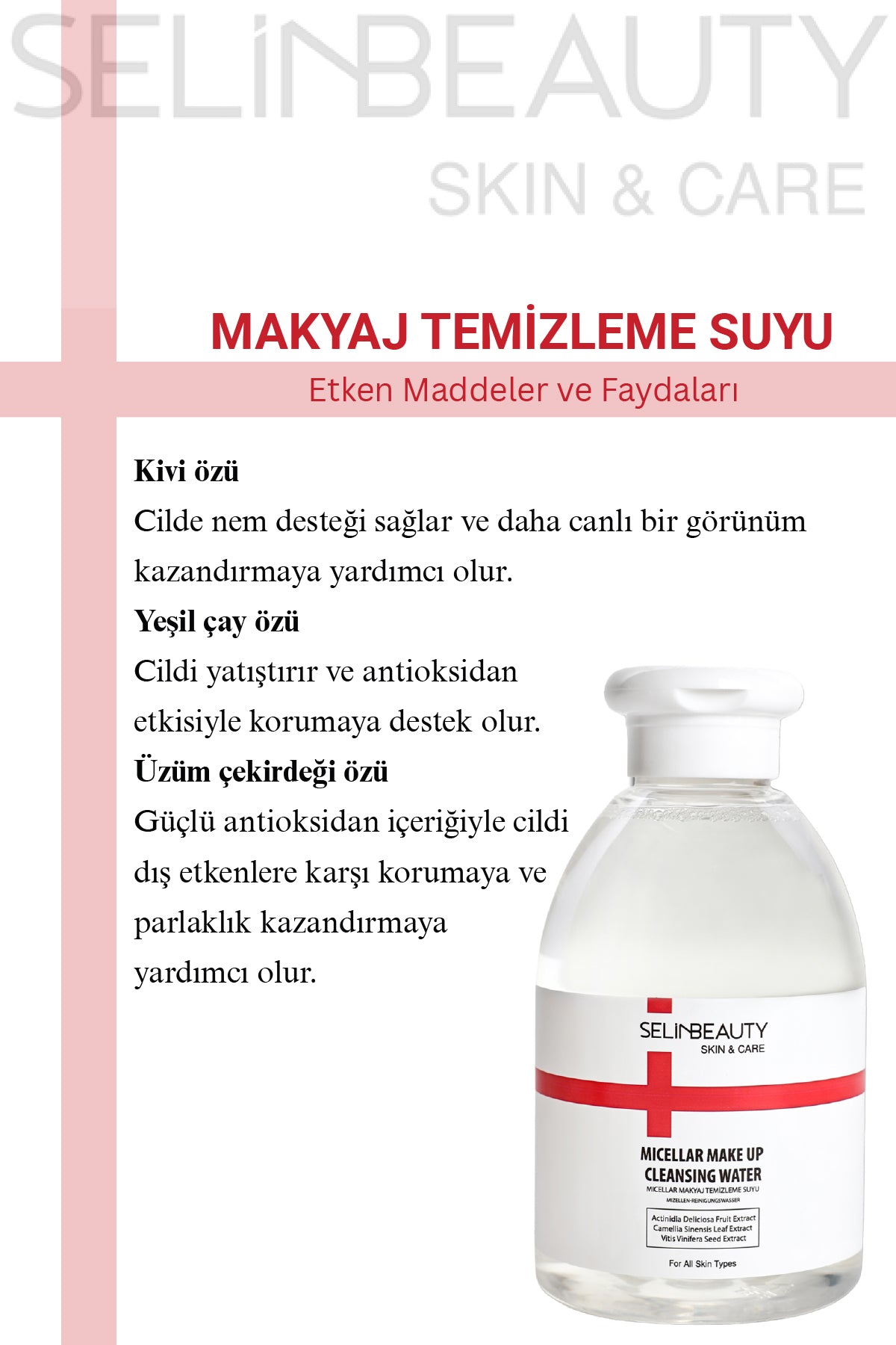 Skin&Care Micellar Makyaj Temizleme Suyu